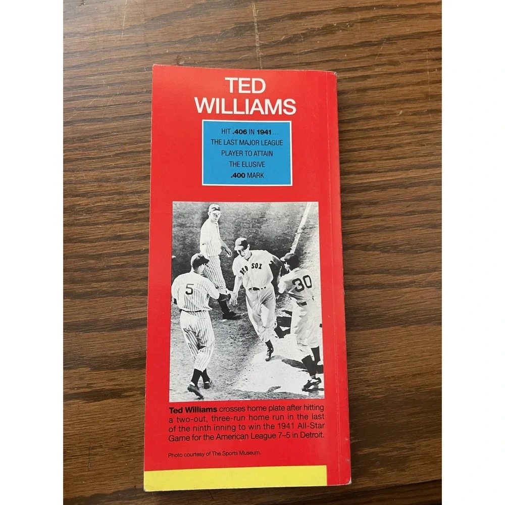 1991 Boston Red Sox Media Guide Ellis Burks Tony Pena Ted Williams Vintage MLB